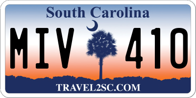 SC license plate MIV410