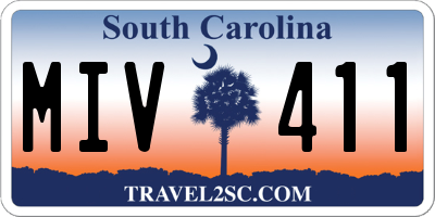 SC license plate MIV411