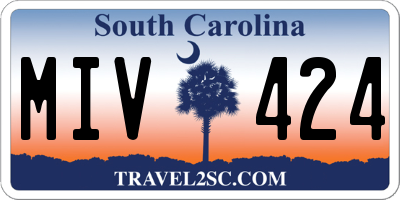 SC license plate MIV424