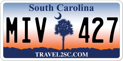 SC license plate MIV427