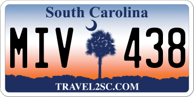 SC license plate MIV438