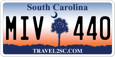 SC license plate MIV440