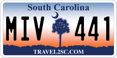 SC license plate MIV441