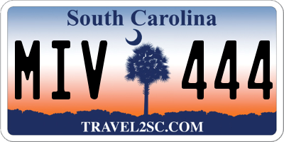 SC license plate MIV444