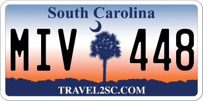 SC license plate MIV448