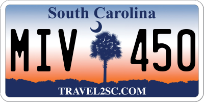 SC license plate MIV450