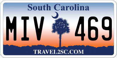 SC license plate MIV469