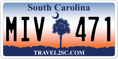 SC license plate MIV471