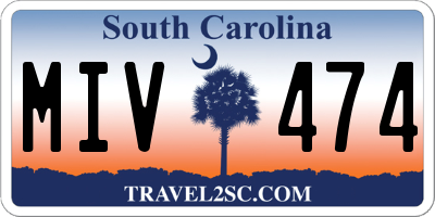 SC license plate MIV474