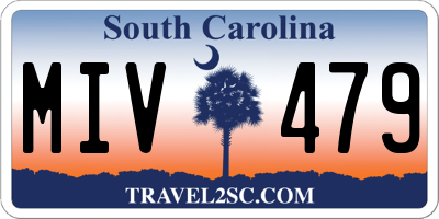 SC license plate MIV479