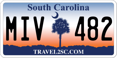 SC license plate MIV482