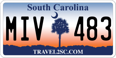 SC license plate MIV483