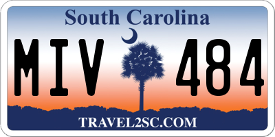 SC license plate MIV484