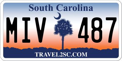 SC license plate MIV487