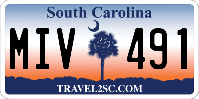 SC license plate MIV491