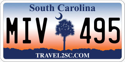 SC license plate MIV495