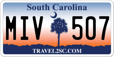 SC license plate MIV507