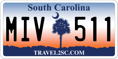 SC license plate MIV511