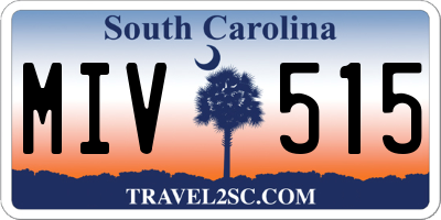 SC license plate MIV515