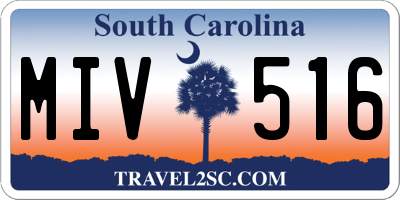 SC license plate MIV516