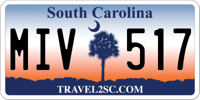 SC license plate MIV517