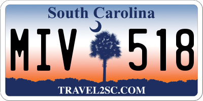 SC license plate MIV518