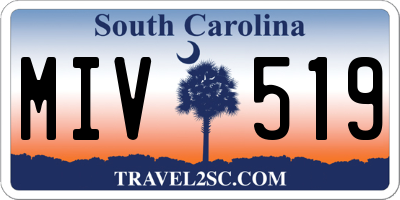 SC license plate MIV519