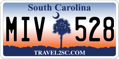SC license plate MIV528