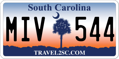 SC license plate MIV544