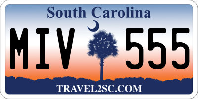SC license plate MIV555