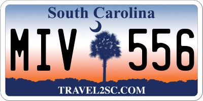 SC license plate MIV556