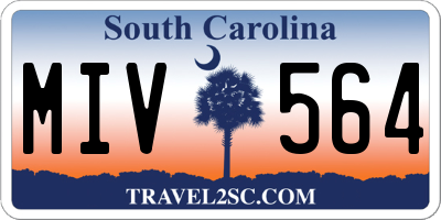 SC license plate MIV564