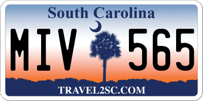 SC license plate MIV565