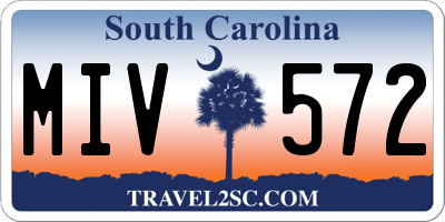 SC license plate MIV572