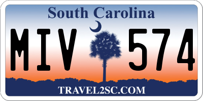 SC license plate MIV574