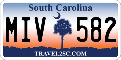 SC license plate MIV582