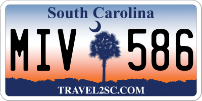 SC license plate MIV586