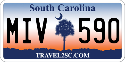 SC license plate MIV590