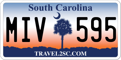 SC license plate MIV595