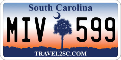 SC license plate MIV599