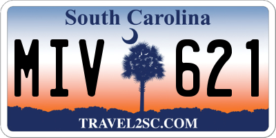 SC license plate MIV621