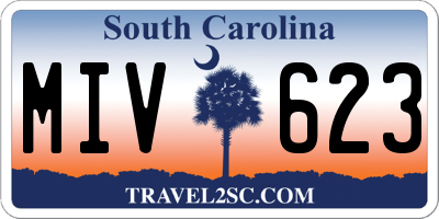 SC license plate MIV623