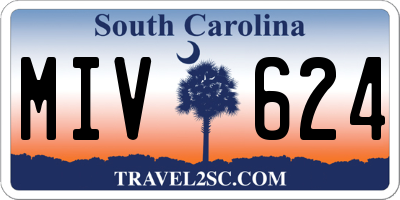 SC license plate MIV624