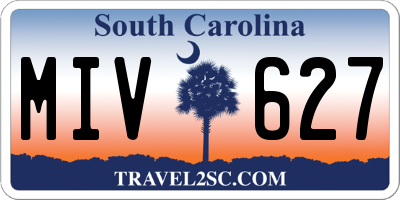 SC license plate MIV627