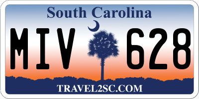 SC license plate MIV628