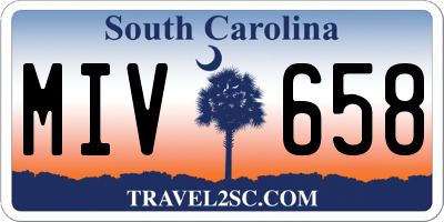 SC license plate MIV658