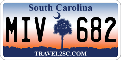SC license plate MIV682