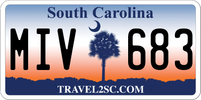 SC license plate MIV683