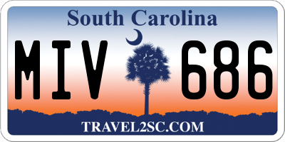 SC license plate MIV686