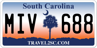 SC license plate MIV688